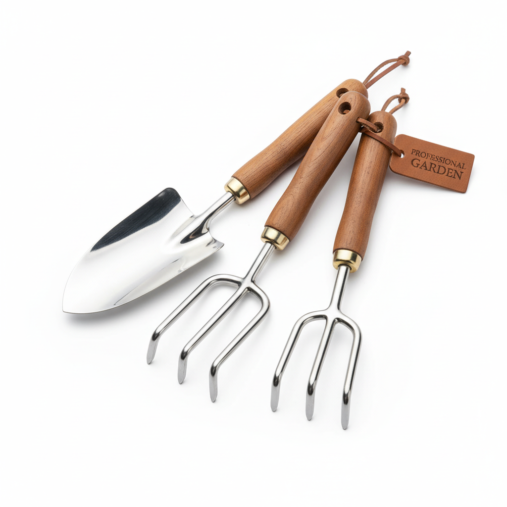 Premium stainless steel gardening hand tools set